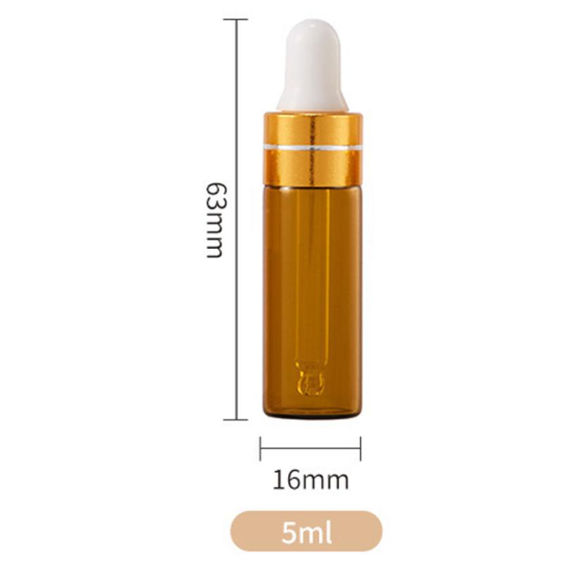 5Pcs Clear Glass Dropper Bottles With Lids Accurate Droppers For Essential Oils Serums Diy Skincare Samples