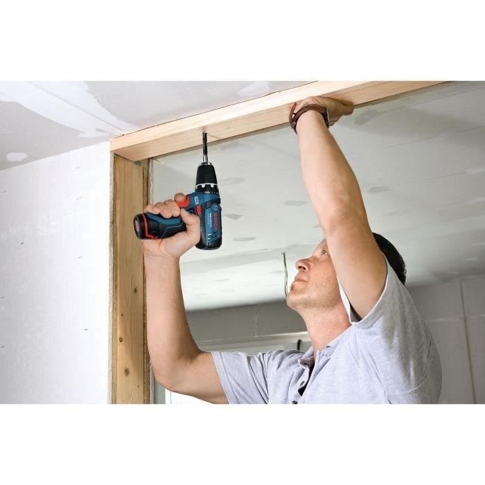 Perceuse-visseuse Bosch Professional GSR 12V-15 + 10 Accessoires + 2 Batteries 2,0Ah + Chargeur GAL 12V-20 - 060186810G