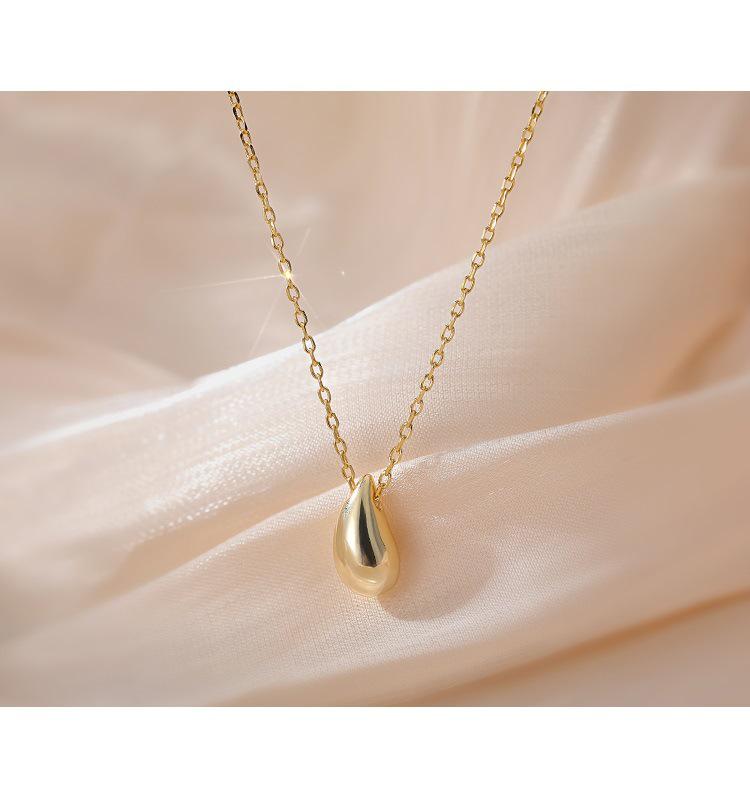 Korean Style Elegant Water Drop Necklace for Women - Retro Artistic Jewelry Trend