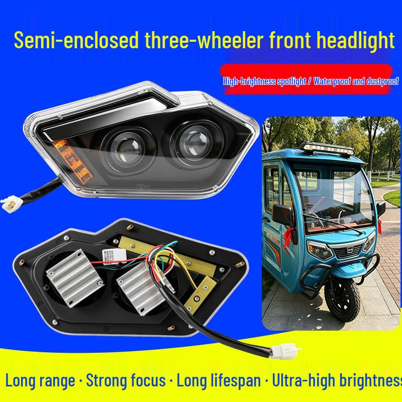 High Brightness LED Headlight Assembly with Turn Signal for Xubang Tricycle