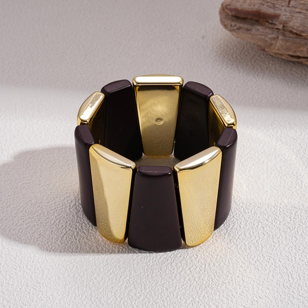 Przesadna akrylowa geometryczna splicing elastyczna bransoletka modna bransoletka biżuteria