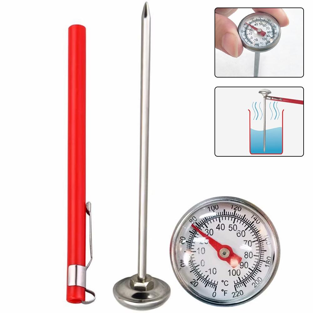 Food Thermometer 210°F 100°C BBQ Meat Food Coffee Milk Length 12.5cm