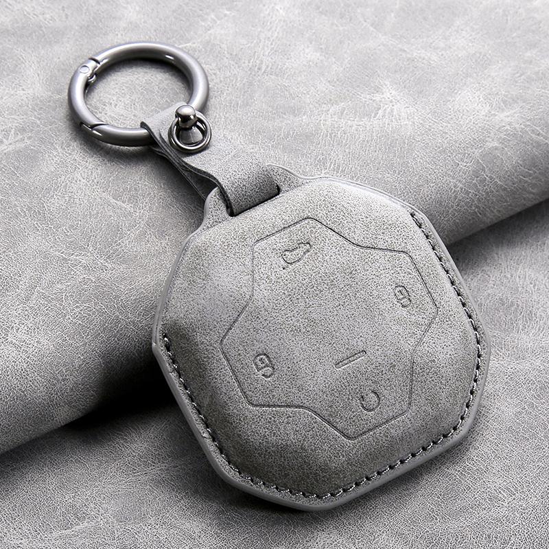 Leather Car Key Case Cover for Chery Jetour To Genesis Traveller T2 X90 X70 X95 DASHING X-1 Plus DTC L9 Car Key Shell Keychain