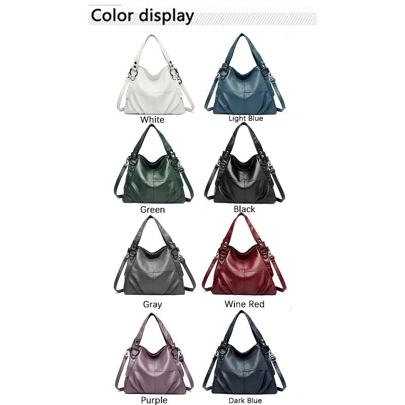 Soft Leather Luxury Handbags Women New Casual Tote Bag Designer Ladies Large Shoulder Crossbody Handbag Sac for Female Patchwork