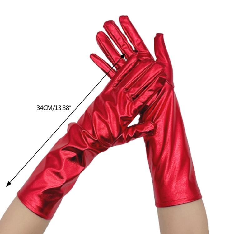 Sexy Metallic Gloves Spandex Gloves for Opera for Women and Girls Gift