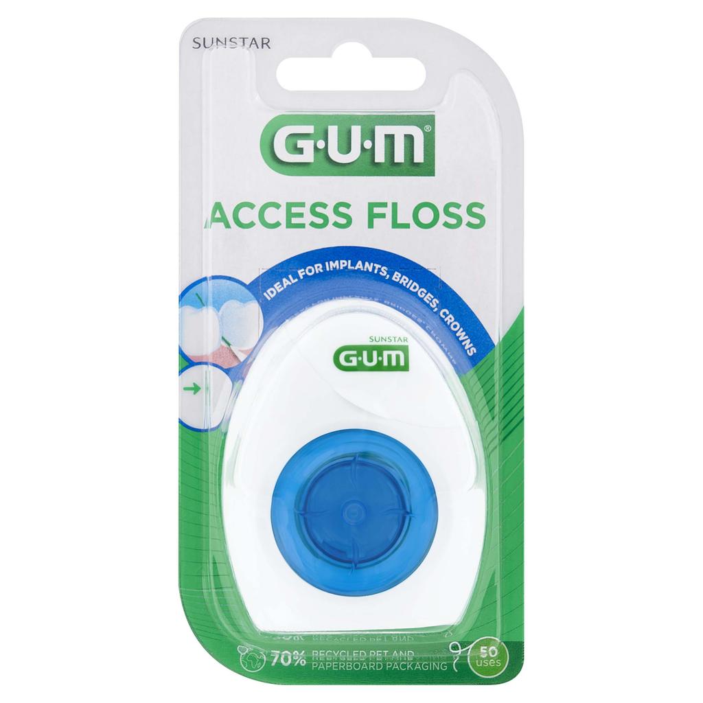 Professional Oral Care Gum, Dental Floss Picks, 50 Pre-Cut Pieces - German Quality by Sunstar Gum