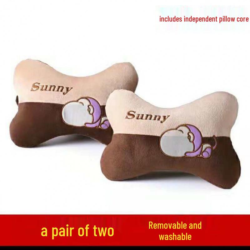 Car Neck and Lumbar Support Pillow Set – Cute Cartoon Design
