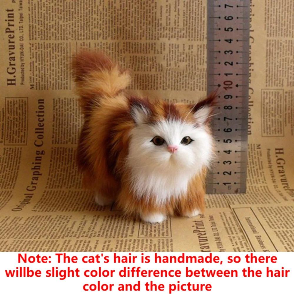 

Cute Simulation Cat Plush Toys Hard Stuffed Kitten Model Fake Cat Realist Animals For Kids Girls Birthday Valentine S Day Gift