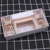 Realistic Miniature Wooden Dining Table and Chair Set For Crafting Miniature Scene And Dollhouses Display Accessories