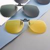 Non-polarized Men Driving Clip on Sunglasses Women Square Night Vision Yellow Glasses with Clips Unisex
