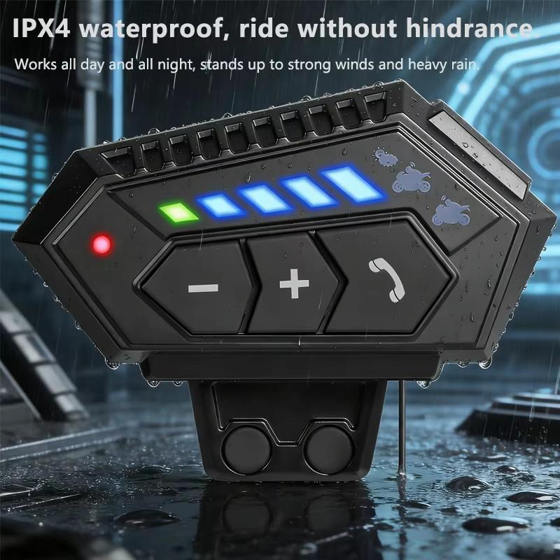 Bluetooth 5.4 Helmet Headset Motorcycle Waterproof Earphone MP3 Music Player Speaker Wireless Hands-free Call Phone Kit for Moto