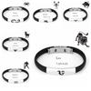 Constellation 12 Stainless Steel Silicone Bracelets For Men Bangle Women