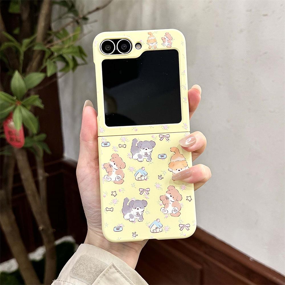 

Cartoon Cat Beads Bracelet Case for Samsung Galaxy Z Flip 6 5 4 3 zflip Flip6 flip5 Wrist Chain Matte Shockproof Hard PC Cover for Samsung Z Flip 6