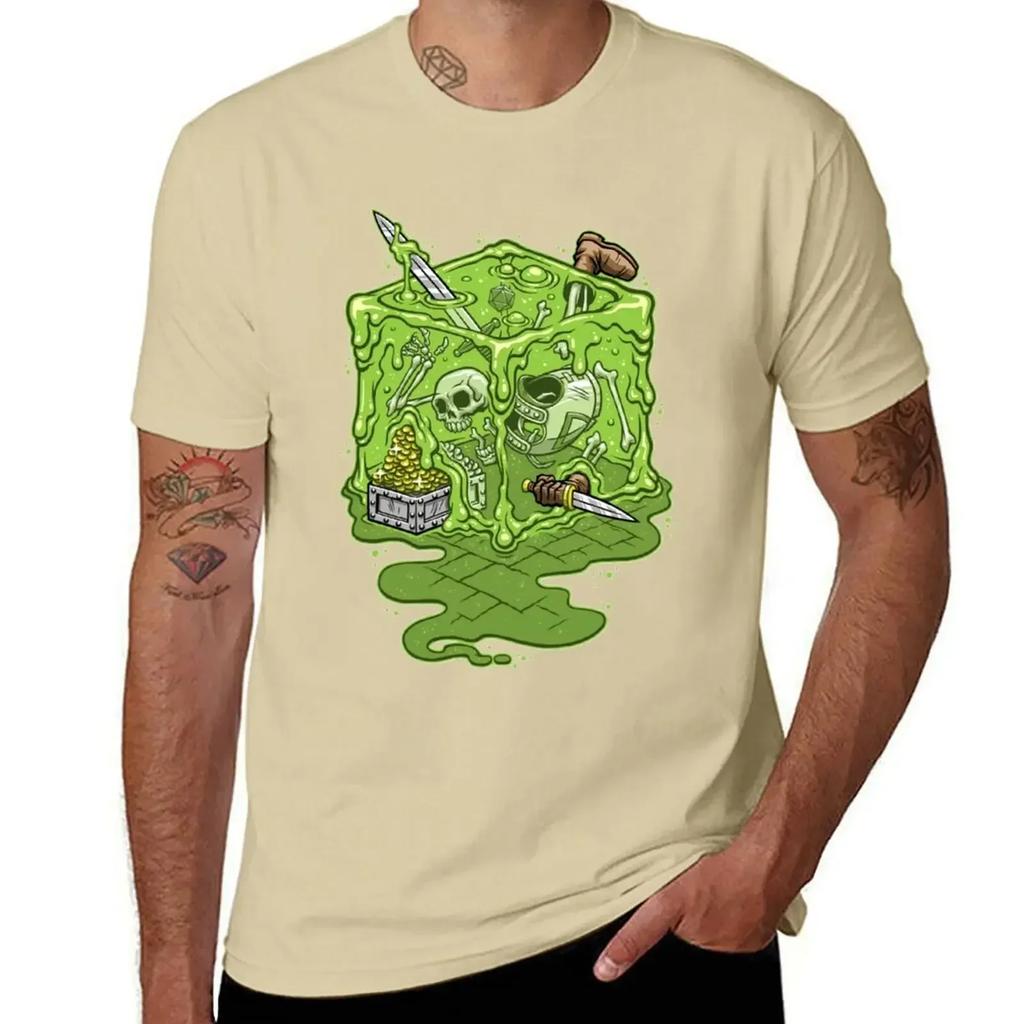 GELATINOUS CUBE! T-Shirt Street Wear Summer Clothes Man Clothes Anime Stuff Men's T Shirts