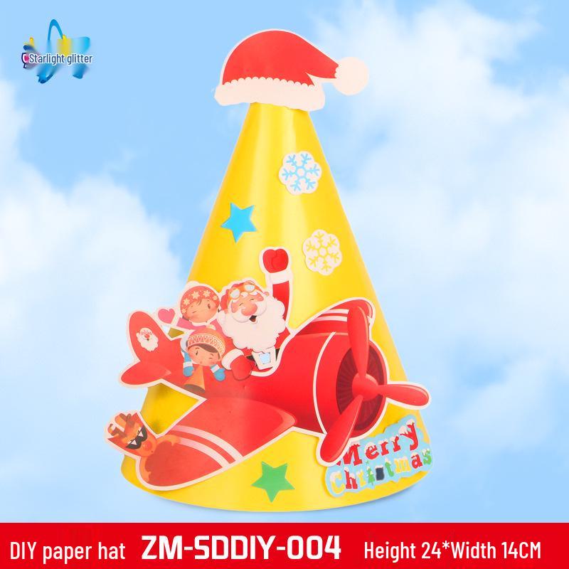 

Handmade DIY Cartoon Cone Hat for Christmas & Birthday Parties One Size