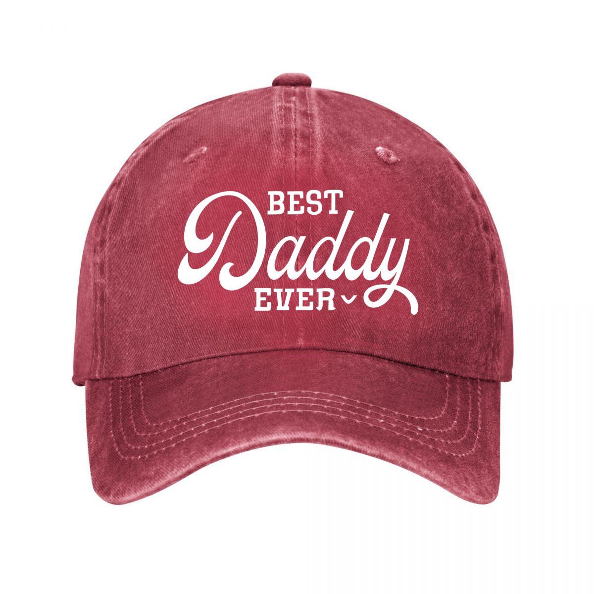 Vintage Washed Cotton Best Daddy Ever Baseball Cap Washed Baseball Cap Adjustable