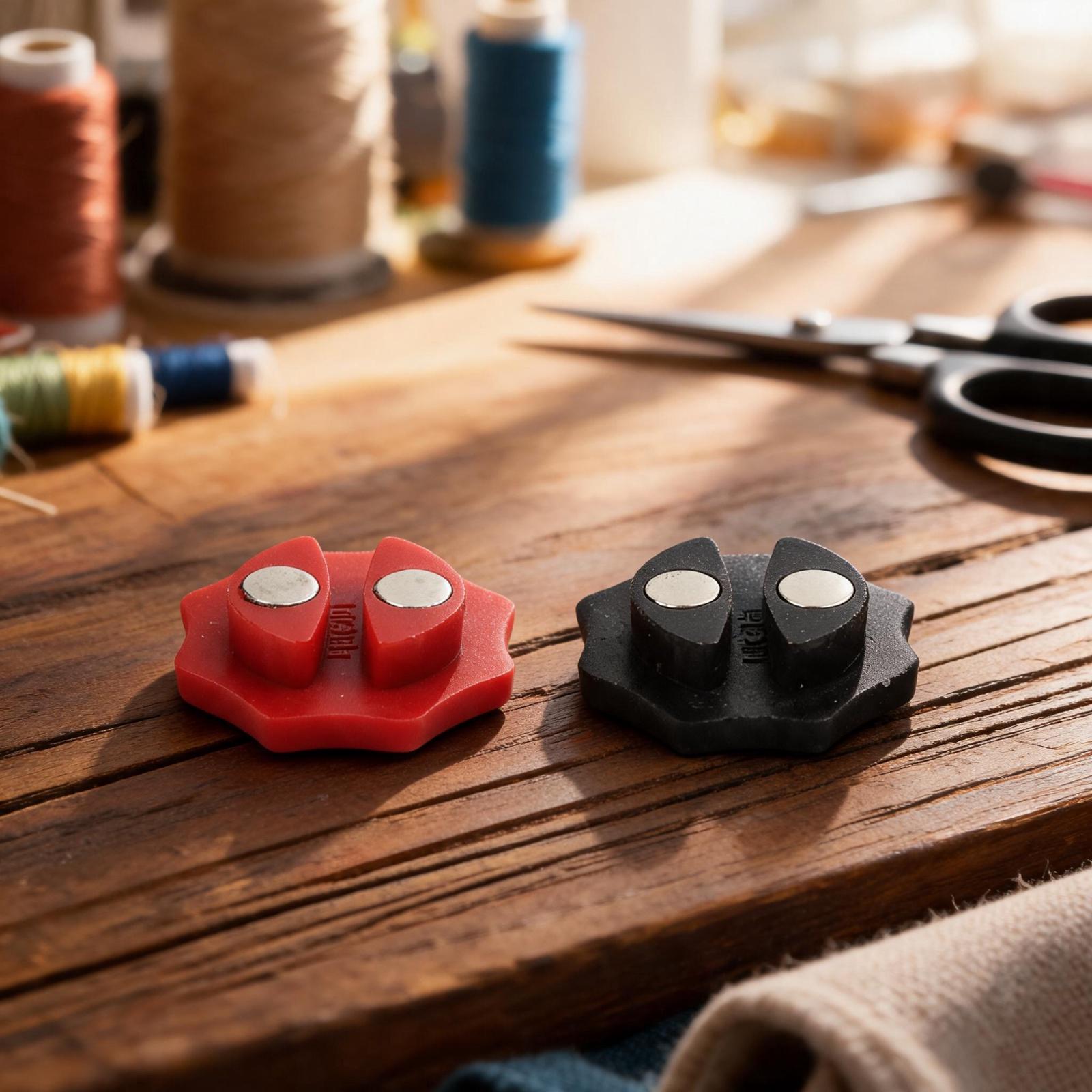 Magnetic Reversible Ratchet Knob For Ratchet Wrench 6 Star Twist Button Tool With Cleaning Kit Aluminum Alloy Red Black 2 Pack China Mainland