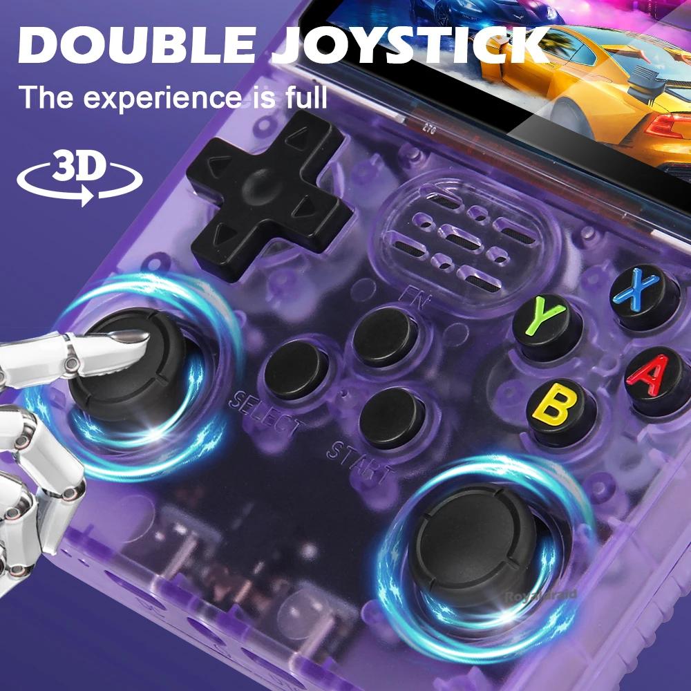 NEW Transparent R36S Retro Handheld Video Game Console Linux System 3.5 Inch IPS Screen Mini Video Player 15000+ Classic Games