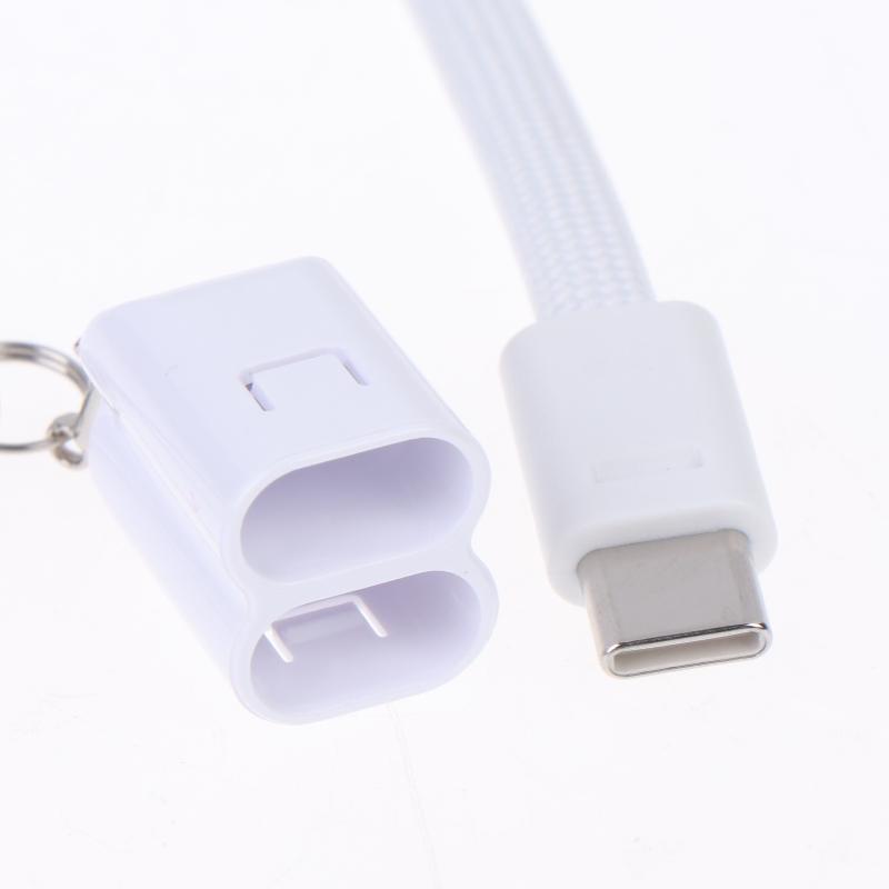 1 stk 60W USB Type C til Type C Kabel Data Kort Kabel For De Fleste Mobiltelefoner Rask Lading USB C til C Kabel Nøkkelring