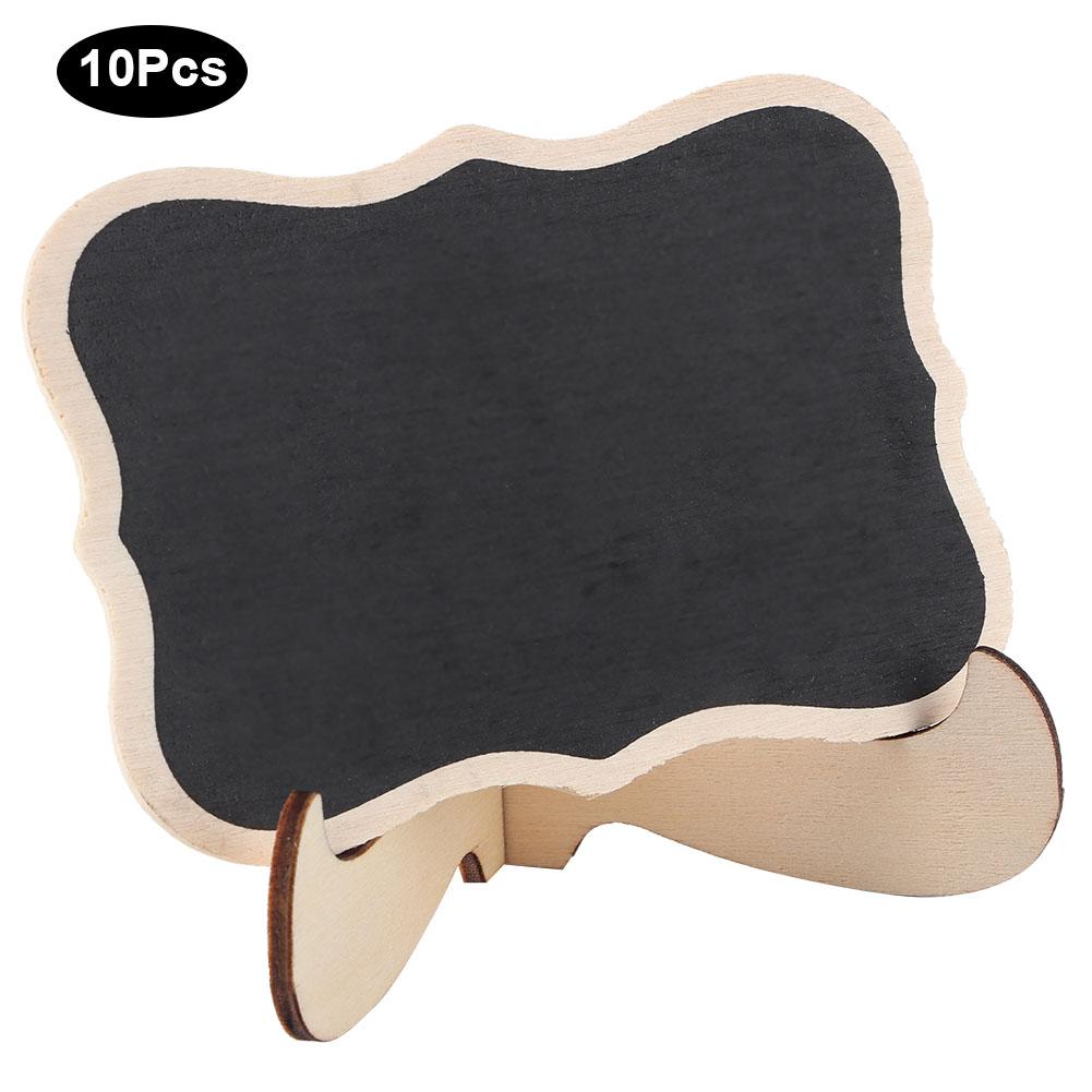 10Pcs Wooden Blackboard for Crafts Display Bar Desktop Message Wedding Decorations