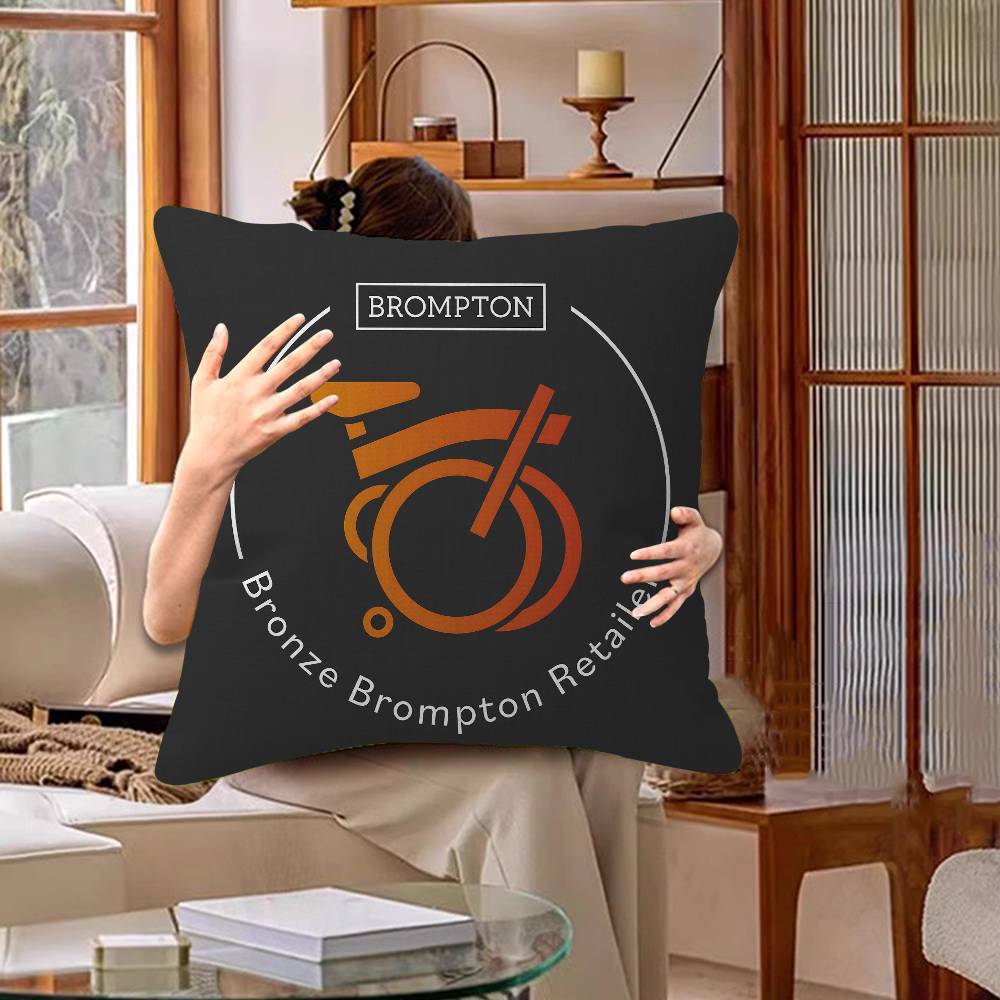 B-Brompton Bicycle Pattern Cushion Cover Inches Farmhouse Decor Home Throw Pillow Covers for Couch Decorations