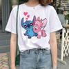 Funny Kawaii Shirt Disney Lilo Stitch Cartoon T Shirt Stitch Cute Manga T-shirt Y2k Graphic Tshirt Top Tee Clothes
