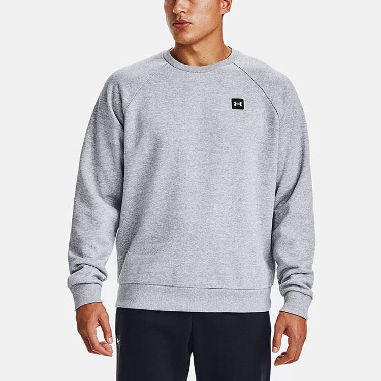 Under Armour Rival Training Fleece Crew Sweatshirt Men Sweatshirt Gray 1357096-011
