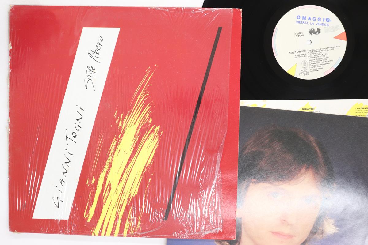Пластинка GIANNI TOGNI Stile Libero CGD20436 CGD 1984, Италия Pop Used
