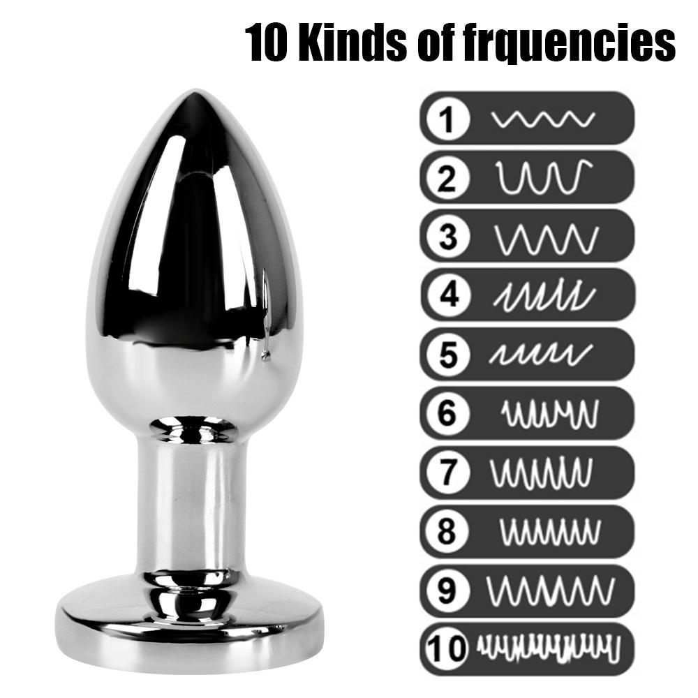 Dildo din oțel inoxidabil, distracție, flirt, produse pentru adulți, plug anal rotund, stimulator, jucării sexuale, plug anal cu vibrații din metal pentru gay