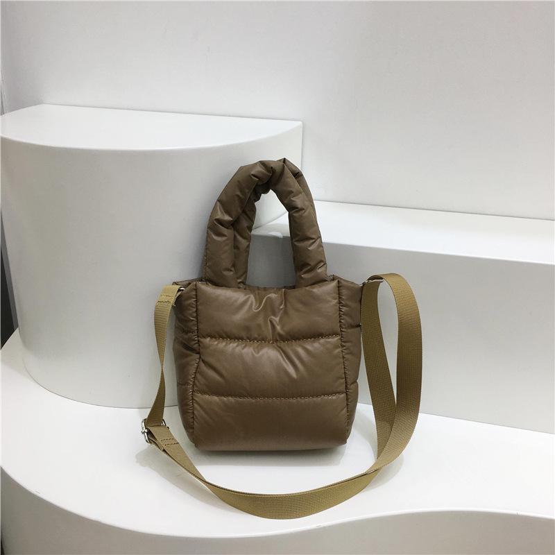 Down Cotton Jacket Bag Cute Small Tote Bags for Women Versatile Portable Crossbody Bags