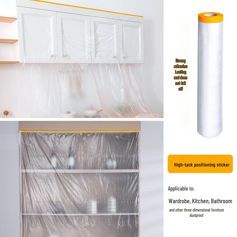 Spring Cleaning Dustproof Disposable Furniture Cover - Protective Plastic Film Cloth