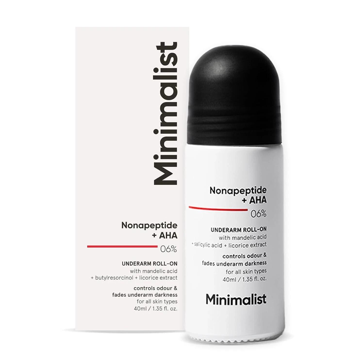 Minimalistisches Achsel-Roll-On-Deodorant mit Nonapeptid + AHA BHA 0,6 % 40 ml