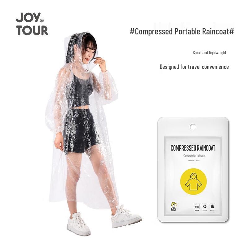 

Jiatu Kids Portable Disposable Rain Poncho 5-Pack