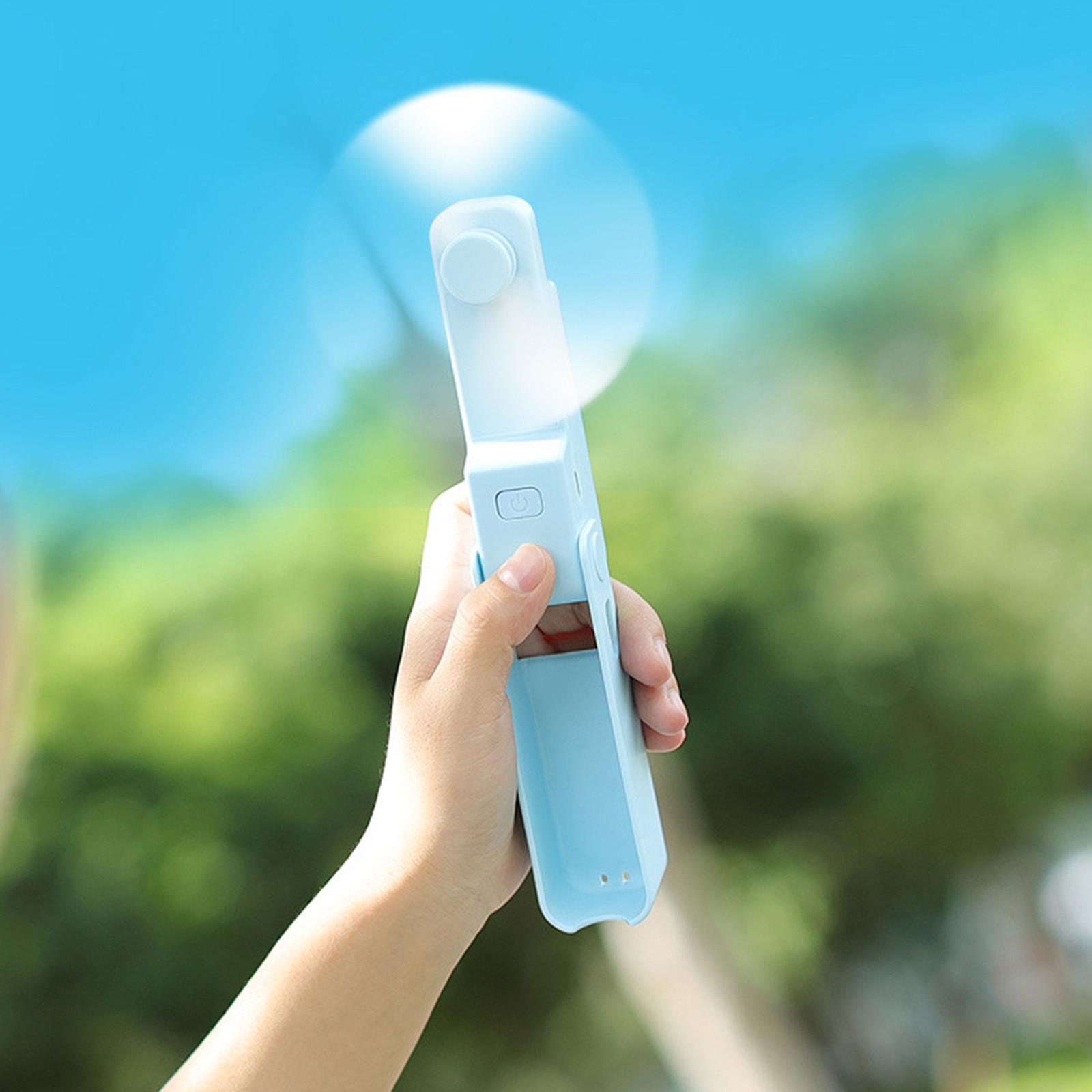 Открытый складной небольшой вентилятор с зарядкой через USB портативный портативный — фото 9