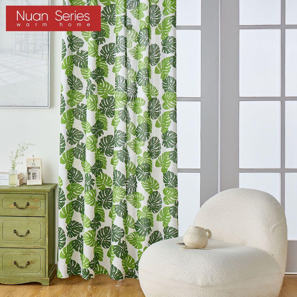 1 шт. Модна та універсальна скандинавська сільська місцевість із зеленим принтом затемнена штора для маленьких вікон, спальні, вітальні, балкона, дому, серії Dceor Nuan