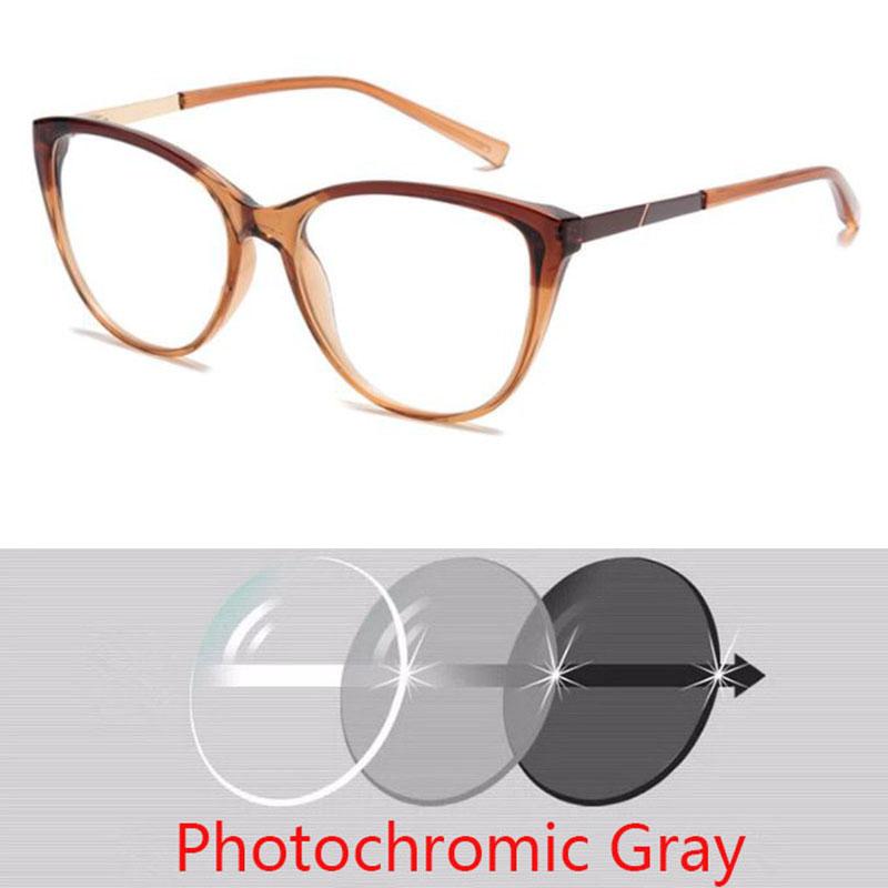 Feminine Optical Myopia Glasses Vintage Brand Design Clear Cat Eye Blue Light Blocking Glasses Women Eyeglasses Degree 0 To -6.0
