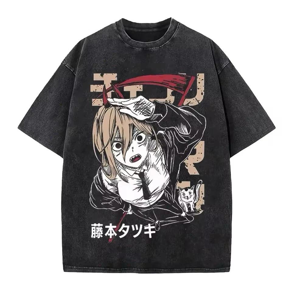

Anime Chainsaw Man T Shirt Graphic Tee Vintage Style Cotton S