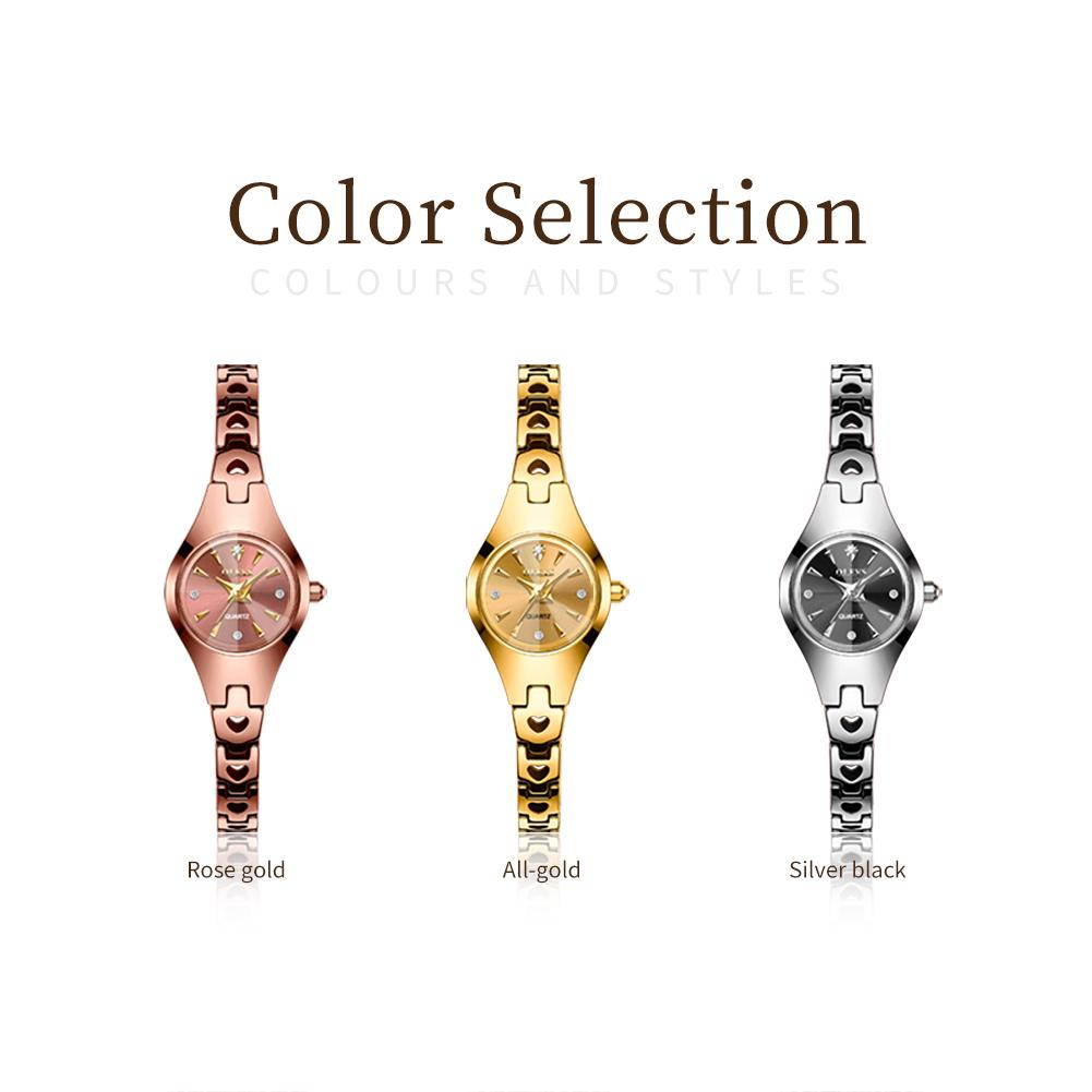 OLEVS Luxury Fashion Women's Watches Rose Tungsten Steel Elegant Brand Quartz Watch for Lady Beautiful Trend Original Wristwatch