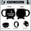 2 Stück Hexenkessel Kaffeetasse Halloween Kessel Tasse Dekorationen Hexenbräu Muster Tasse Keramik Gruselige Hexe Kaffeetasse Geburtstag Getränkebecher