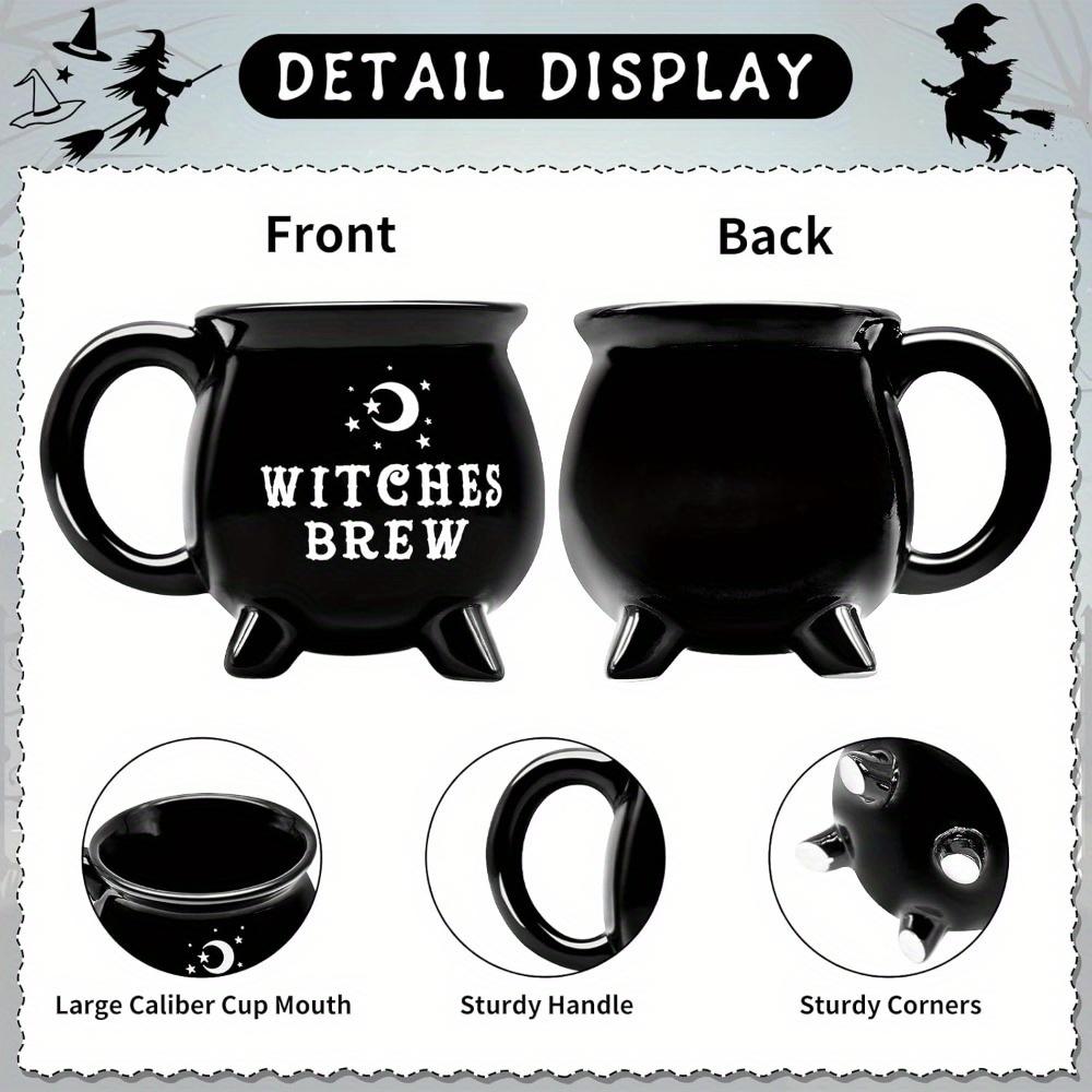 2 Stück Hexenkessel Kaffeetasse Halloween Kessel Tasse Dekorationen Hexenbräu Muster Tasse Keramik Gruselige Hexe Kaffeetasse Geburtstag Getränkebecher