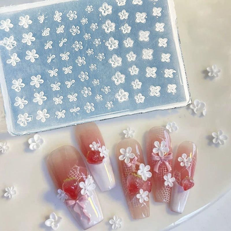 3D Fruit Silicone Nail Mold Sweet Flower Petals Fairy Nails Templates Diy Nail Art Decor Manicure Template For Nail Charms