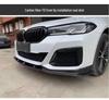BMW 5 Series G30 G38 LCI M Sport Carbon Fiber Front Lip (Three-Piece Set)