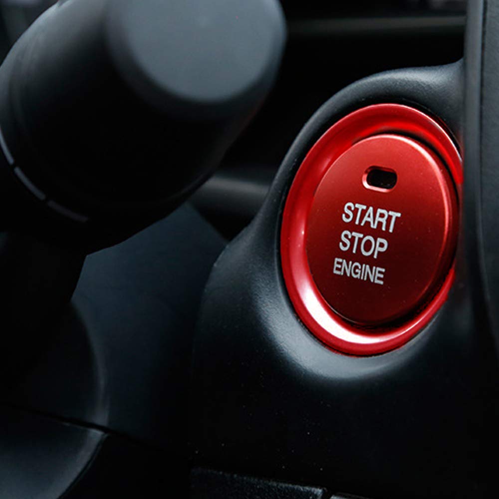 NES Company Start Button Cover Ring Red 2P Set for Mazda Atenza Axela CX-4 CX-5 Engine Switch
