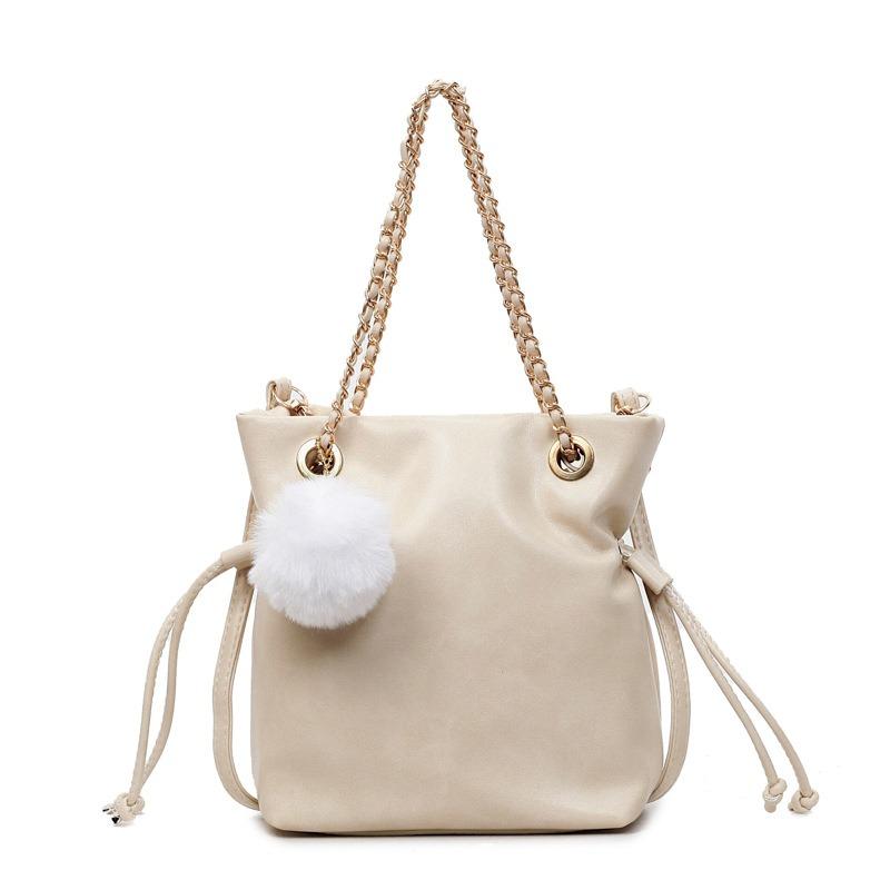Small bag women's new soft shoulder bag fashionable drawstring chain oblique span bag casual retro mobile phone bag