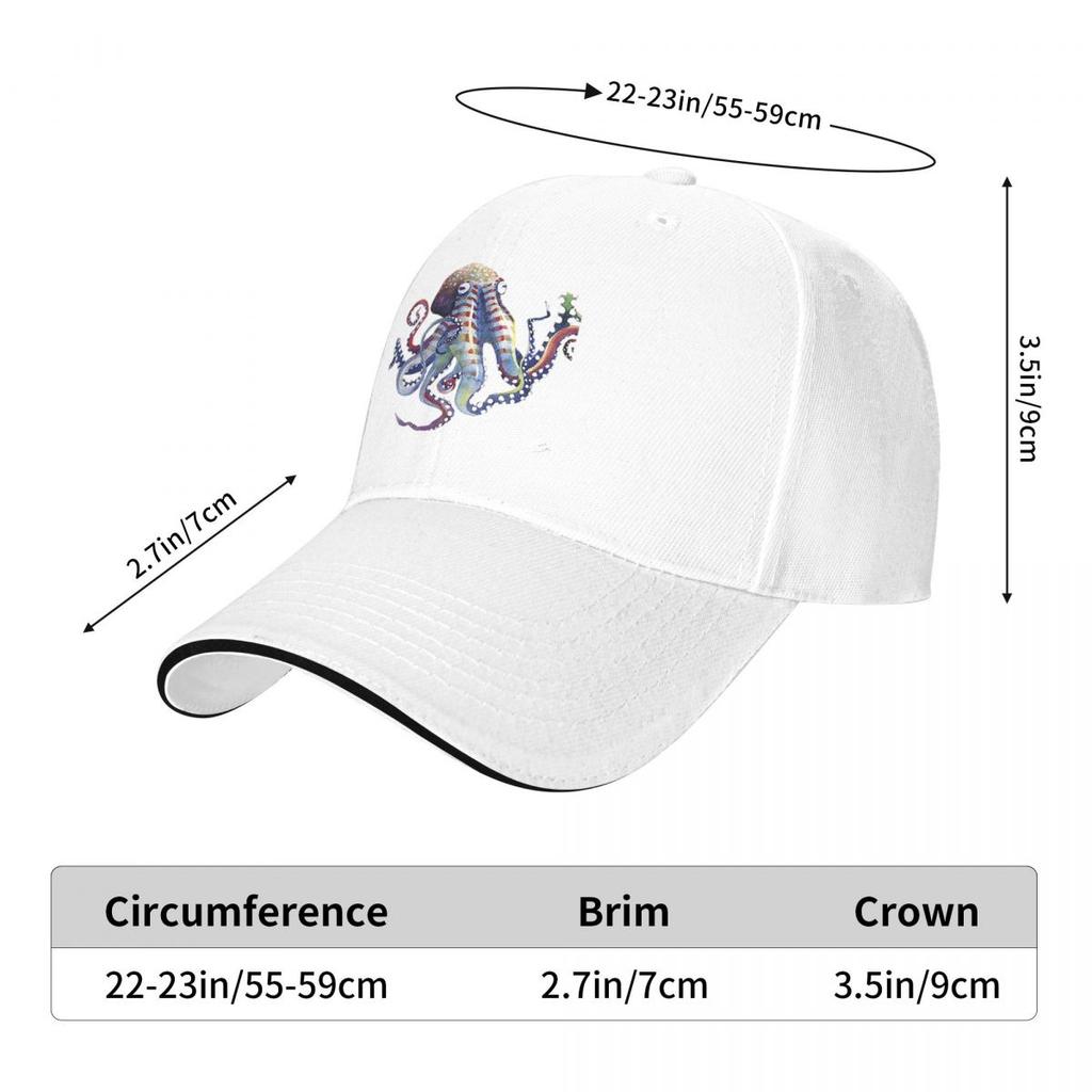 Unisex Baseball Hats Octopus Outdoor Streetwear Summer Sports Baseball Caps Hip Hop Cap Casquette Polychromatic Hats