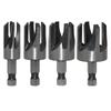 8Pcs Wood Plug Cutter Straight and Taper ClawDrill Bit Set Woodworking Hole Saw Cutting Tool 5/8" 1/2" 3/8" 1/4"