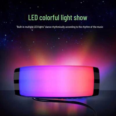 Wireless Bluetooth Speaker with LED Lights - Portable Subwoofer for Outdoor Use, Creative Gift, Colorful Lights.