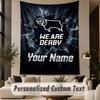 Custom Text Tapestry Derby County Print Wall Tapestry Indoor Living Room Wall Decor