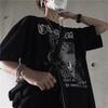 Harajuku Retro Style Hip Hop Street Trend Letter Print Top Men's and Women's Summer Crew-neck Loose Short-sleeved T-shirt
