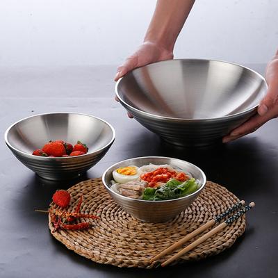 Kreative Edelstahl Suppe Schüssel Koreanischen Stil Goldene Silber Farbe Obst Salat Schüssel Einzigen Schicht Hause Geschirr Küche Utensilien